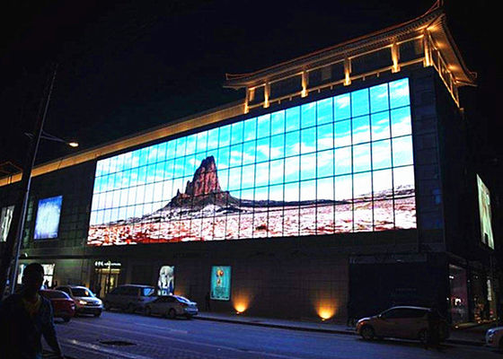 China Exposição de diodo emissor de luz transparente dos shopping/telas exteriores da propaganda de Digitas fornecedor