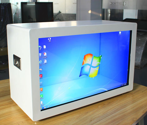 China Tela táctil transparente de Windows LCD, cartão do SD da exposição da propaganda do LCD fornecedor